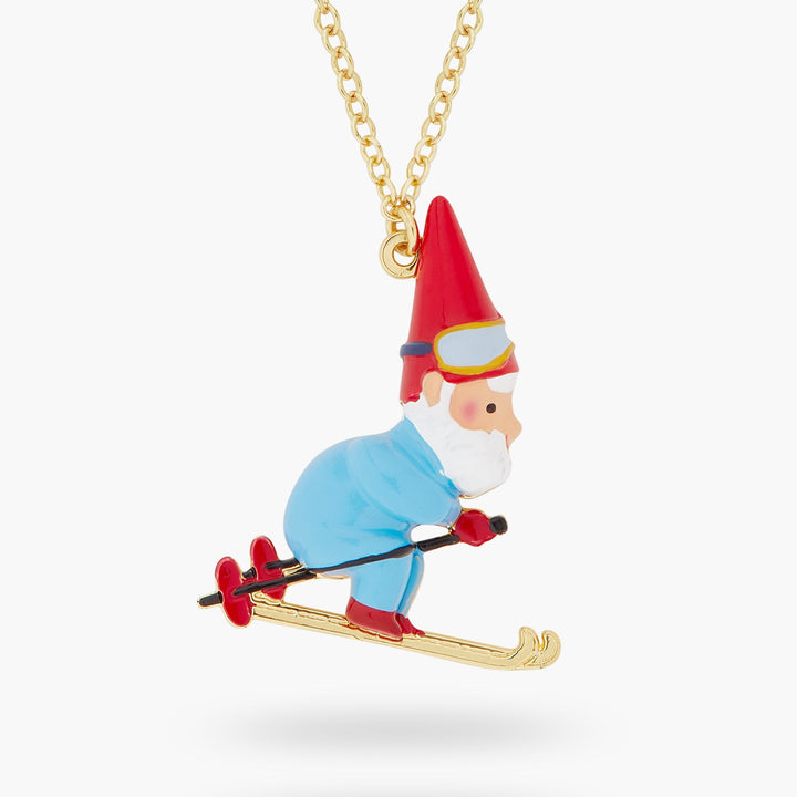 Garden Gnomes And Ski Pendant Necklace | ASCP3101 - Les Nereides