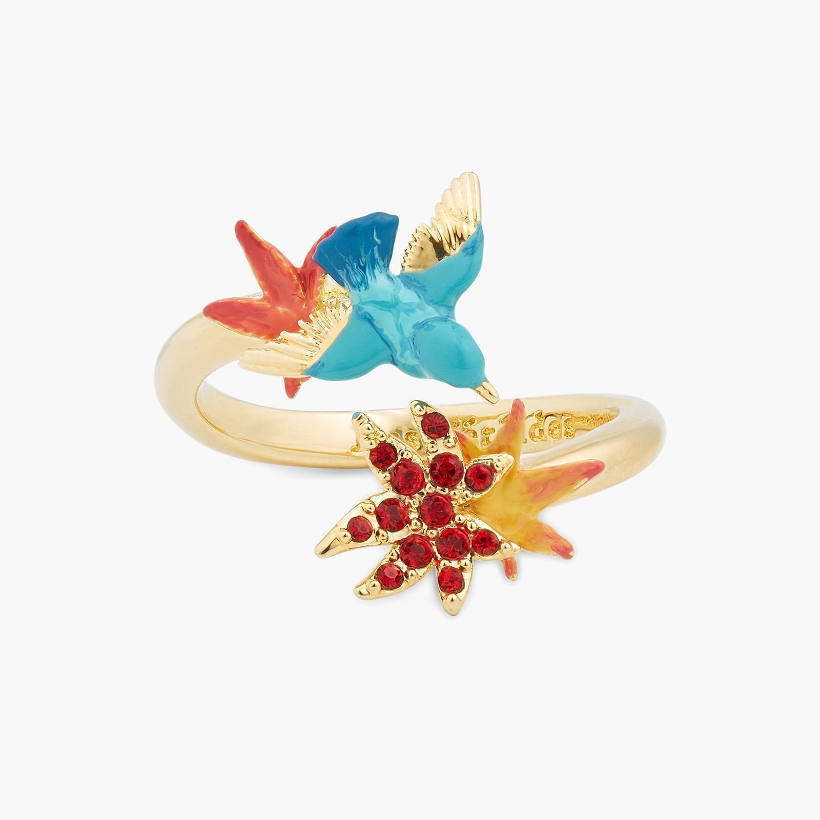 Garnet Crystal Maple Leaf Ring | ASPL6021 - Les Nereides