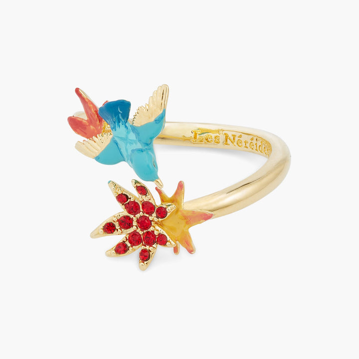 Garnet Crystal Maple Leaf Ring | ASPL6021 - Les Nereides