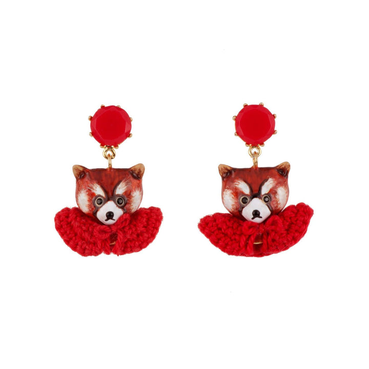 Gentiment Joyeux Leonie Red Panda Weared Hood Earrings | AEGJ1011 - Les Nereides