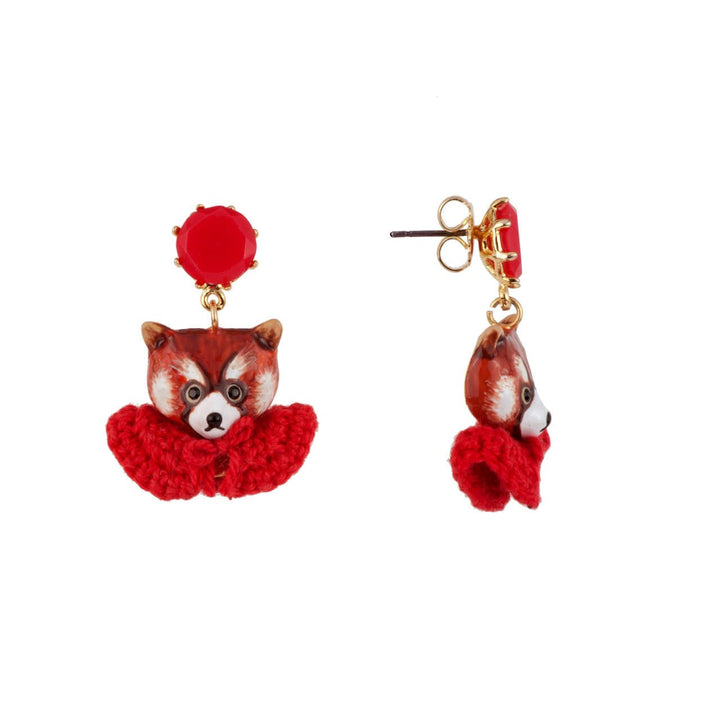 Gentiment Joyeux Leonie Red Panda Weared Hood Earrings | AEGJ1011 - Les Nereides