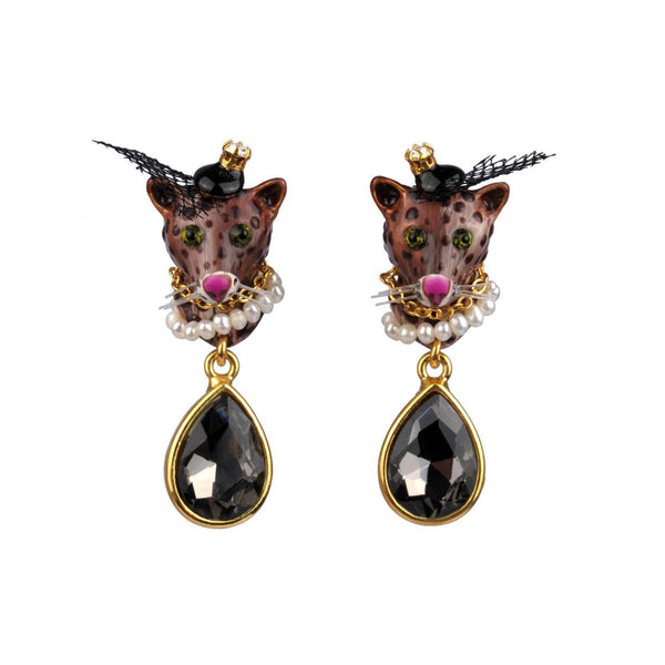 Gentiment Joyeux Panther Earrings | ZGJ1011 - Les Nereides