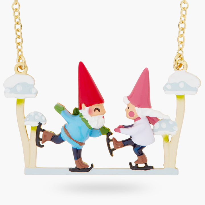 Gnomes And Ice Skates Statement Necklace | ASCP3081 - Les Nereides