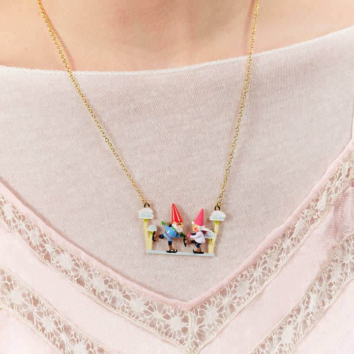 Gnomes And Ice Skates Statement Necklace | ASCP3081 - Les Nereides