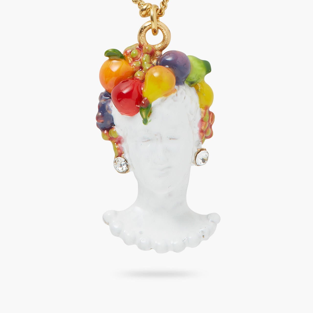 Goddess Pomona And Fruit Pendant Necklace | AQVT3091 - Les Nereides