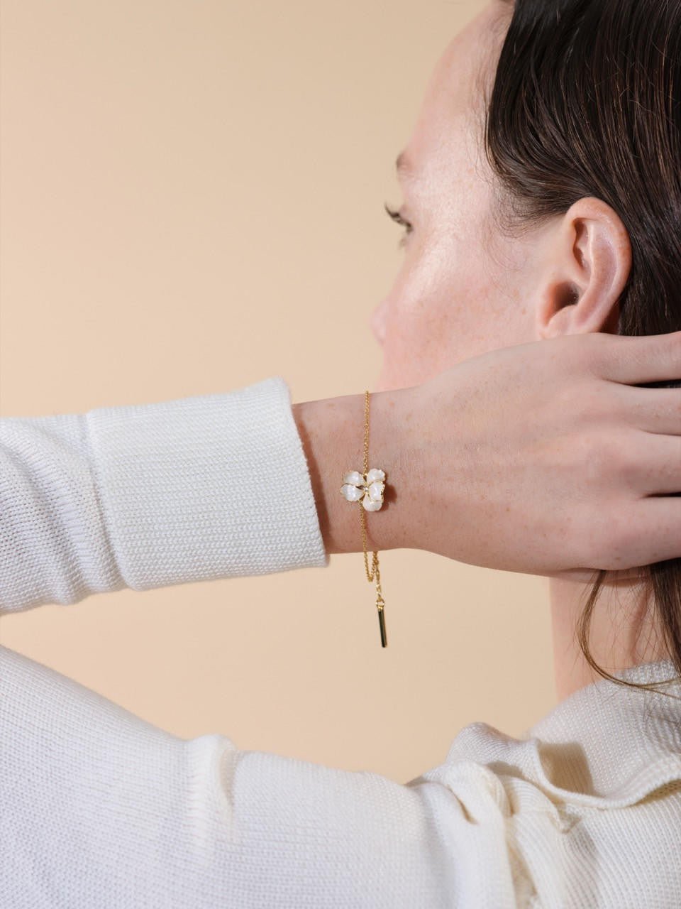 Gold Iris Fine Bracelet | ARNF2011 - Les Nereides