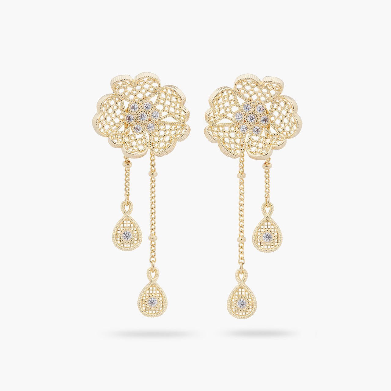 Gold Thread Two - In - One Earrings | ARFO1031 - Les Nereides