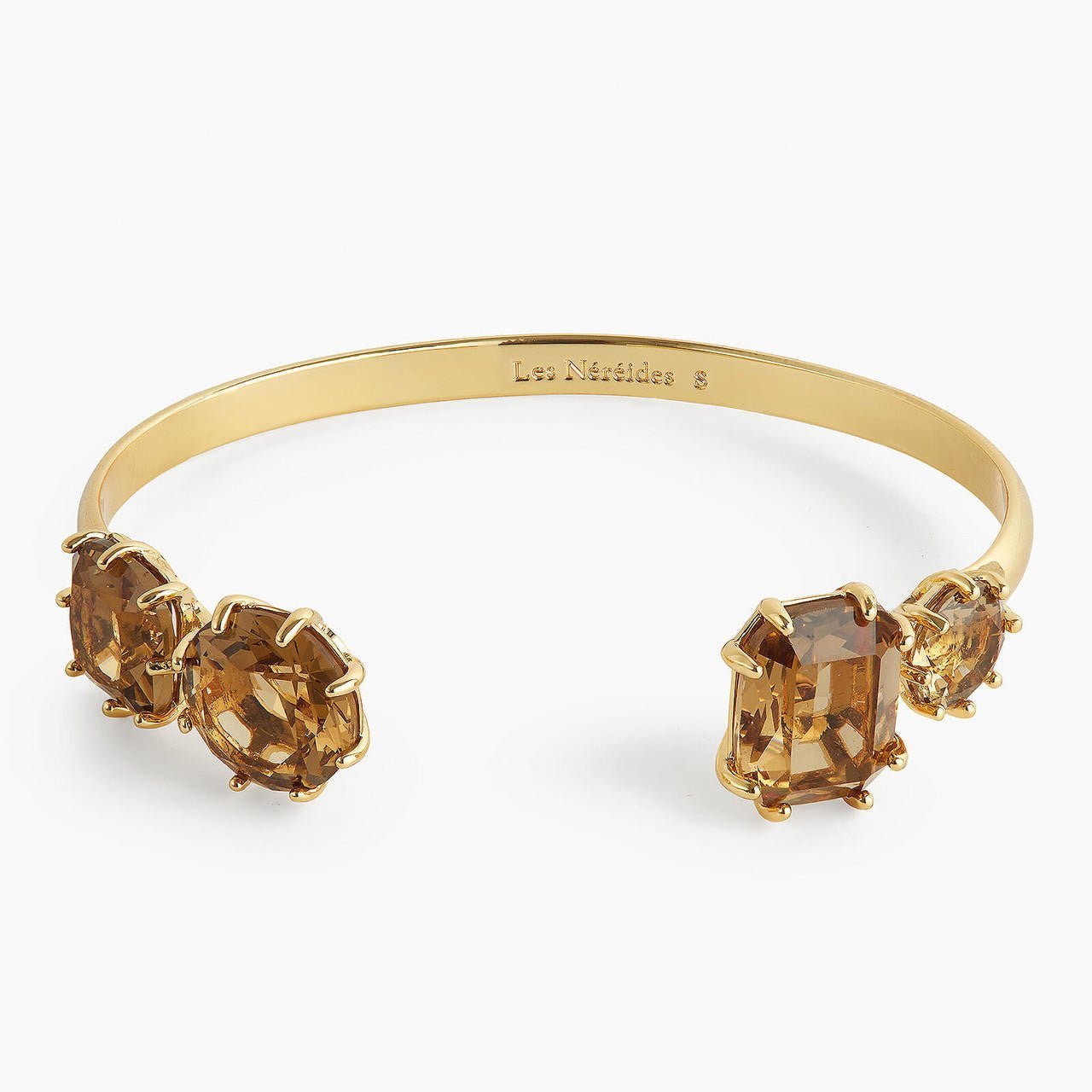 Golden Brown Diamantine 4 Stone Bangle Bracelet | APLD2541 - Les Nereides