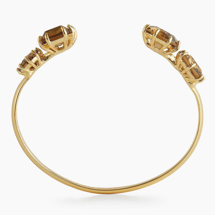 Golden Brown Diamantine 4 Stone Bangle Bracelet | APLD2541 - Les Nereides