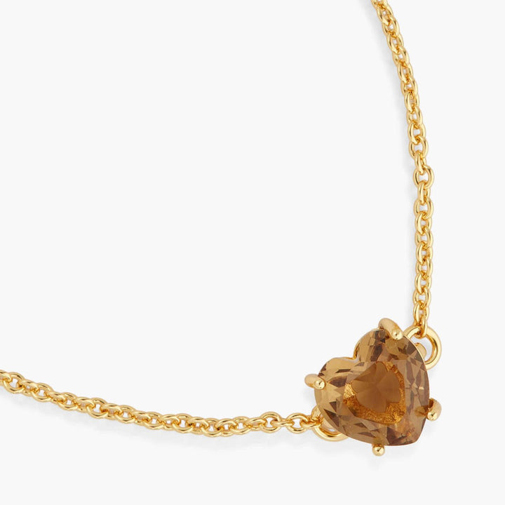 Golden Brown Diamantine Fine Heart Bracelet | APLD2531 - Les Nereides