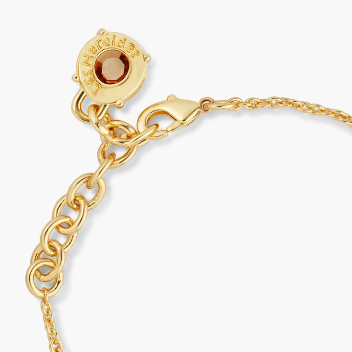 Golden Brown Diamantine Fine Heart Bracelet | APLD2531 - Les Nereides