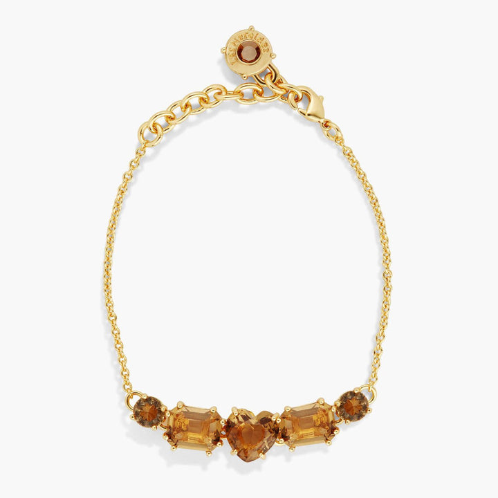 Golden Brown Diamantine Fine Stone Bracelet | APLD2141 - Les Nereides