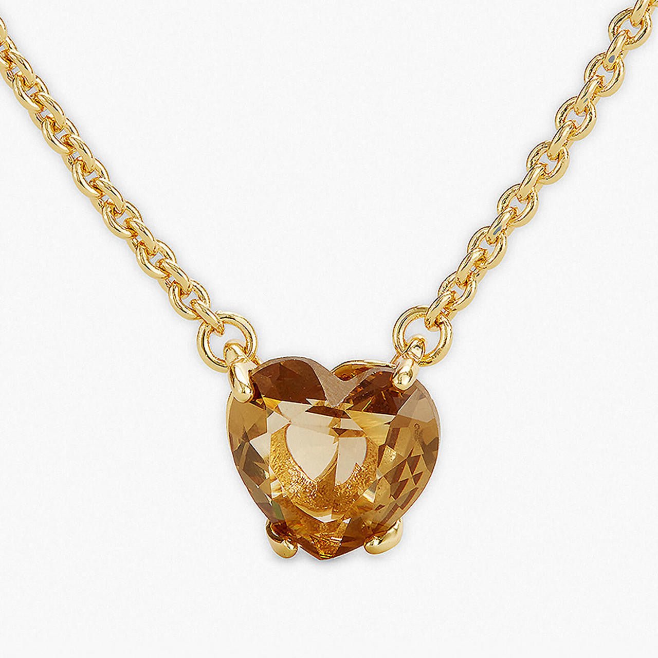 Brown shop heart necklace