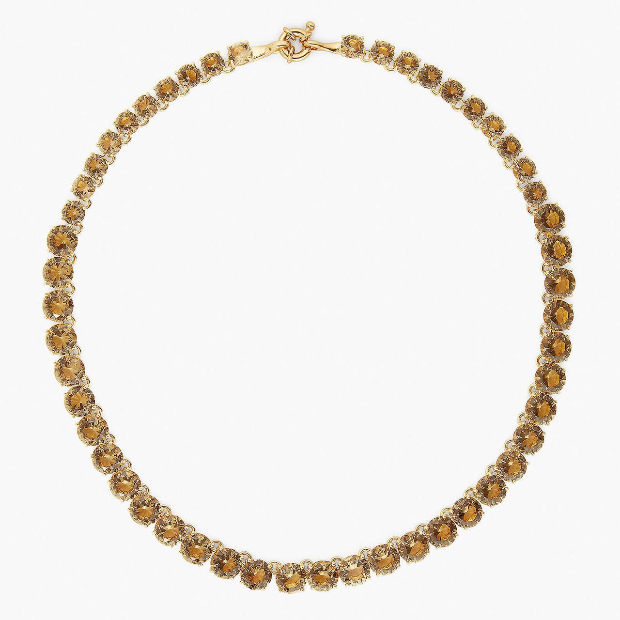 Golden Brown Diamantine Round Stone Choker | APLD3321 - Les Nereides