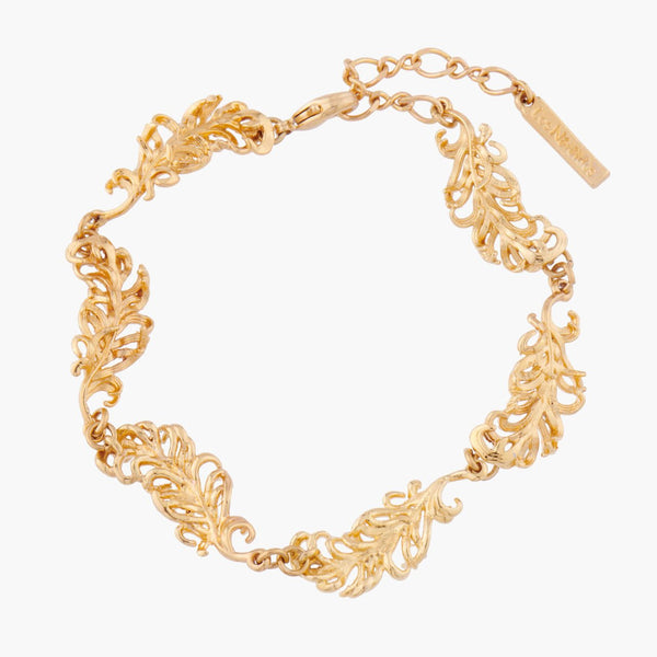 Golden Swan Feather Bracelet | AKCY203 - Les Nereides