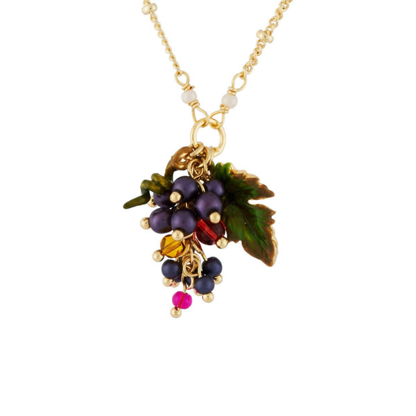 Grapes And Small Leaf Necklace | AHPO3061 - Les Nereides