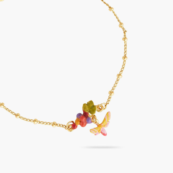 Grapes, Vine Leaf And Butterfly Fine Bracelet | AQVT2021 - Les Nereides