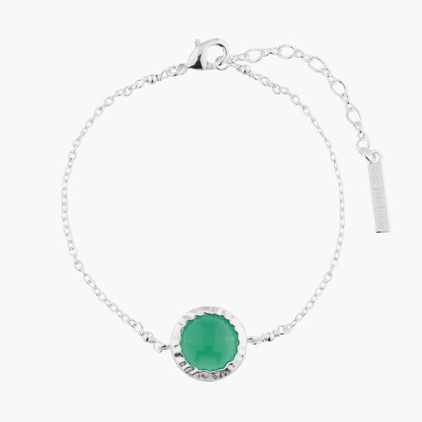 Green Agate Chain Bracelet | AKBC213 - Les Nereides
