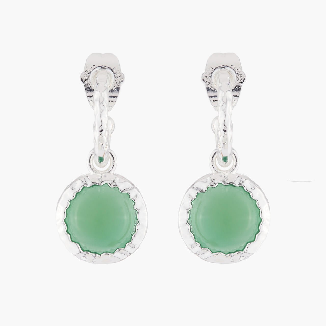 Green Agate Earrings | AKBC103 - Les Nereides