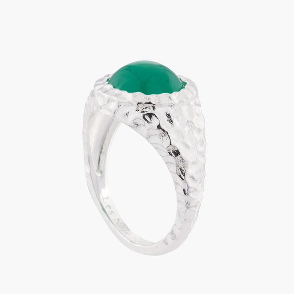 Green Agate Solitaire Rings | Akbc603/21 - Les Nereides