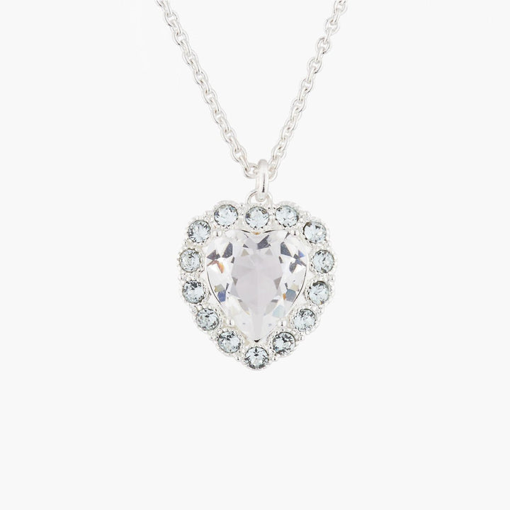 Heart And Crystals Pendant Necklace | Akjv3022 - Les Nereides