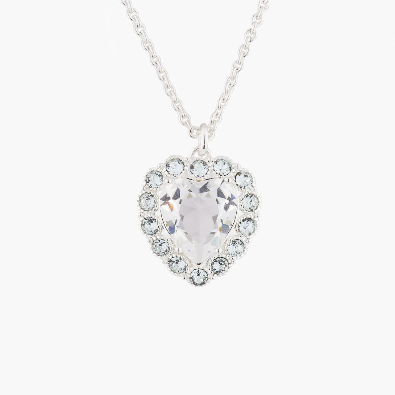 Heart And Crystals Pendant Necklace | Akjv3022 - Les Nereides