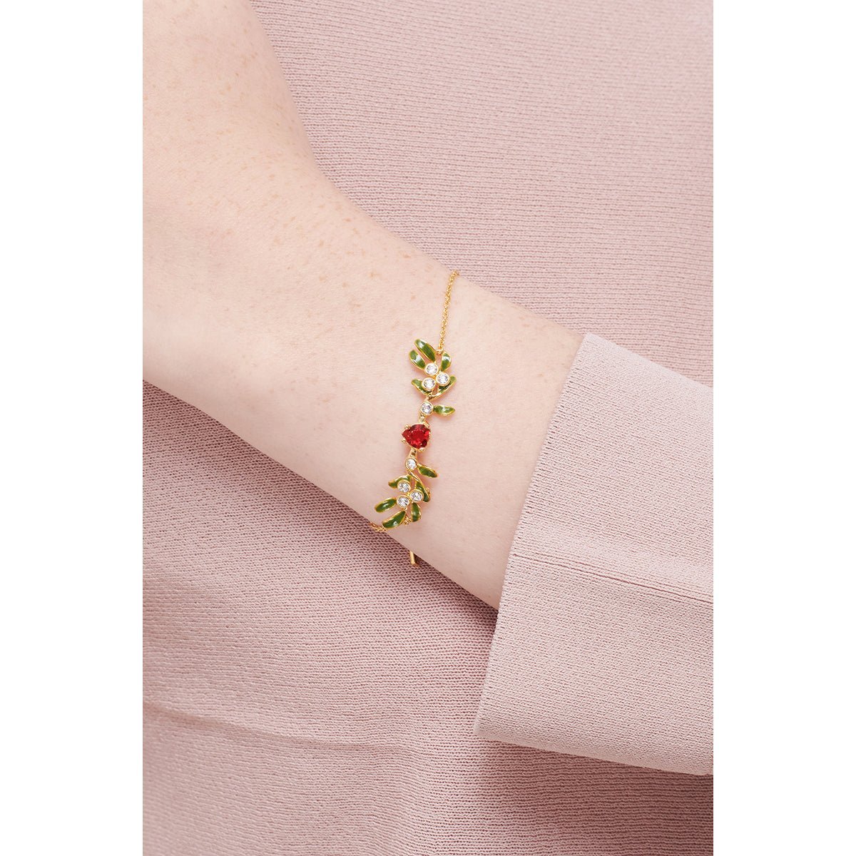 Heart Mistletoe Thin Bracelet | AMSC2011 - Les Nereides
