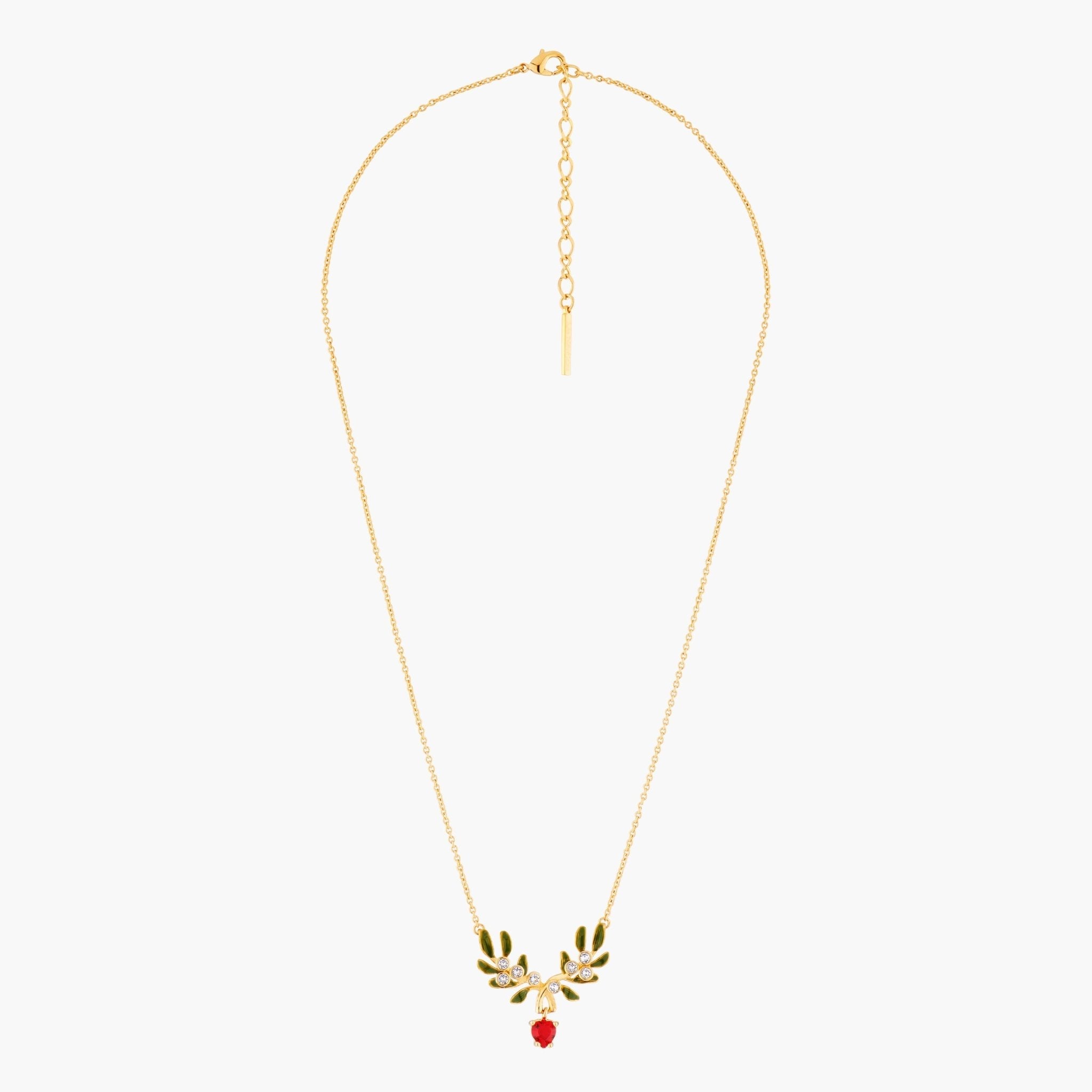 Heart Mistletoe Thin Necklace | AMSC3021 - Les Nereides