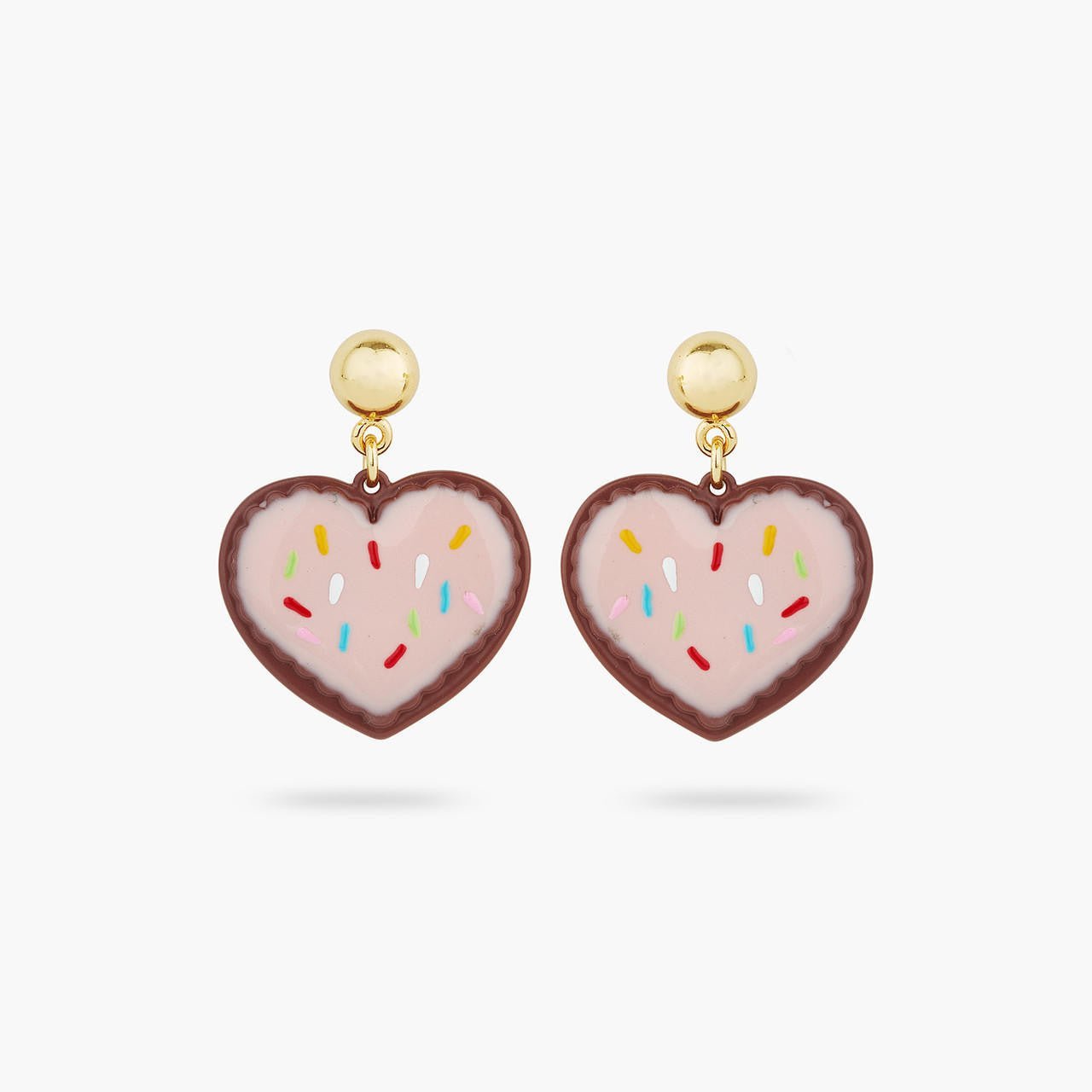 Heart - shaped biscuit earrings | AQPP1091 - Les Nereides