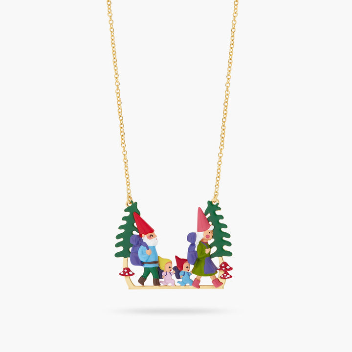 Hiking Toadstool Family Statement Necklace | ASCP3031 - Les Nereides