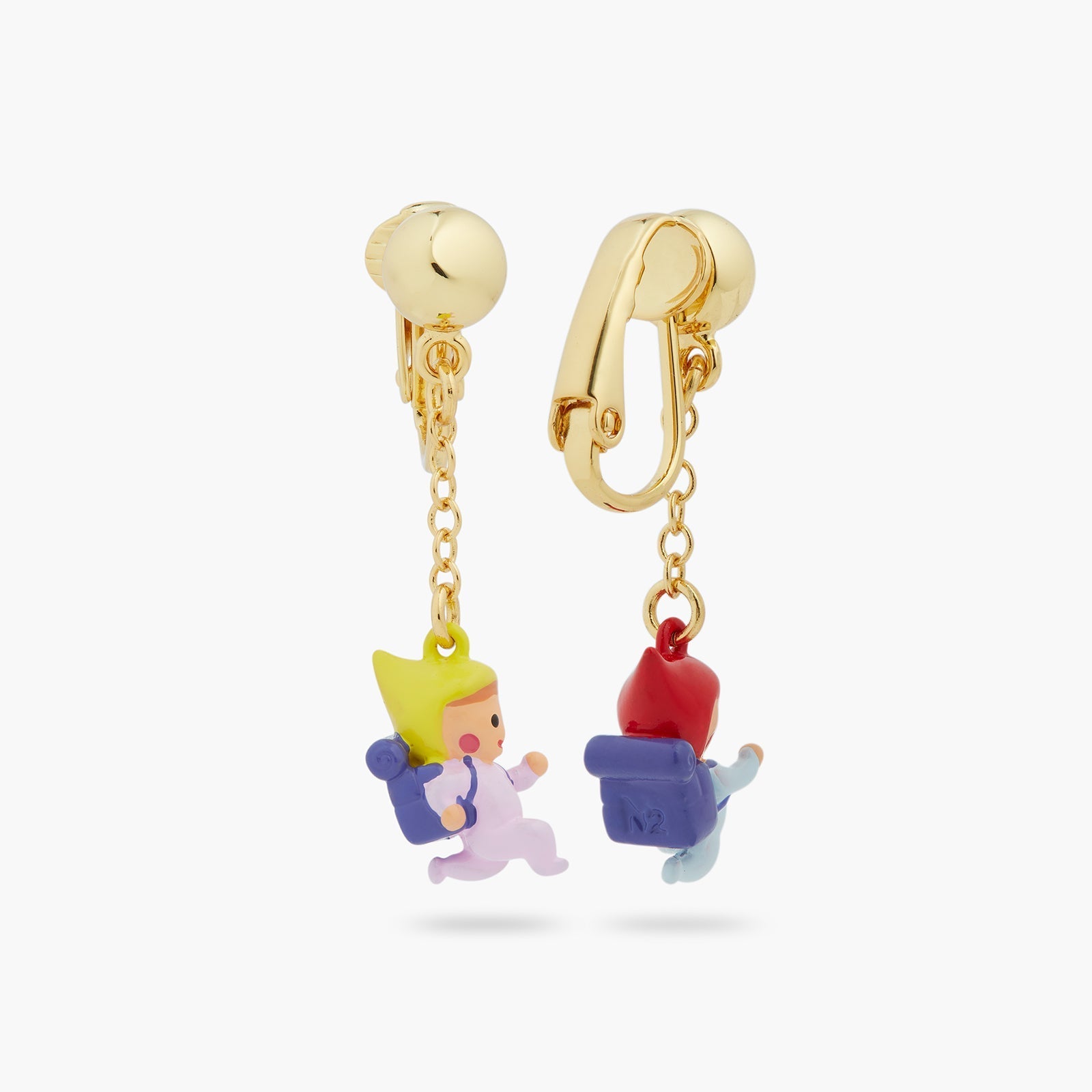 Hiking Young Garden Gnome Earrings | ASCP1051 - Les Nereides