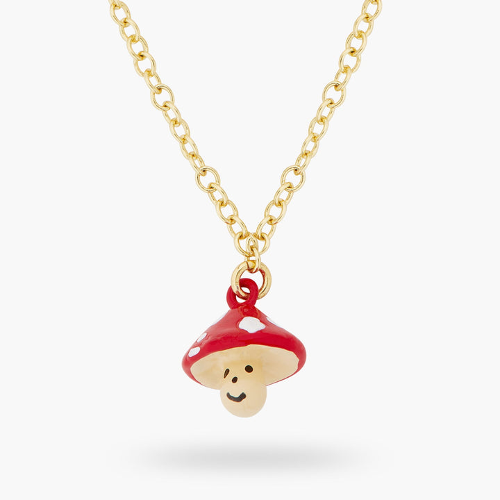 Hiking Young Gnomes And Mushroom Charm Necklace | ASCP3051 - Les Nereides