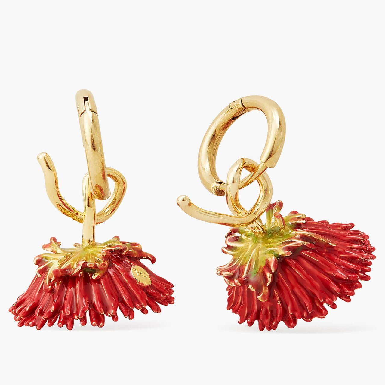 Hoop Earring And Red Flower | APCP1121 - Les Nereides