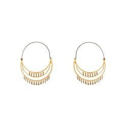 Hoop Saintes-Maries-De-La-Mer Small Hoops & Beads Gold Earrings | ACSM1121 - Les Nereides