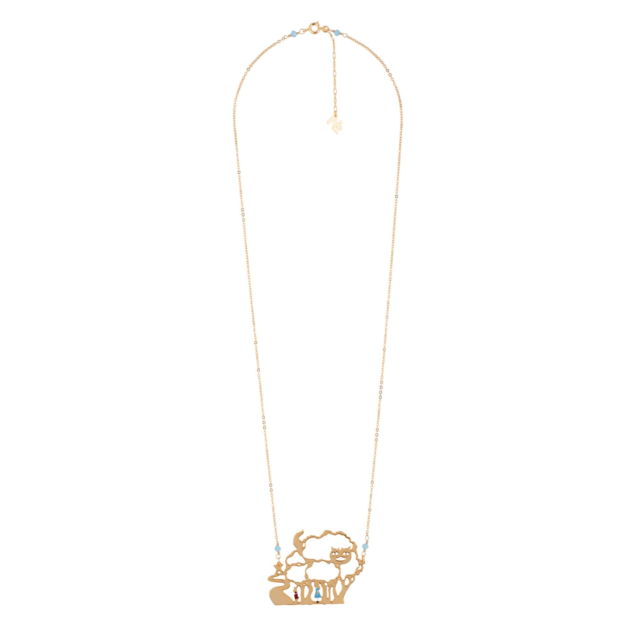 Il Était Une Fois Alice Meets Theé Rabbit In Theé Woods Necklace | AEIL3041 - Les Nereides