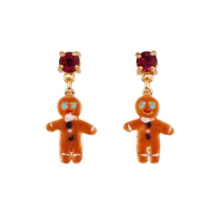 Il Était Une Fois Gingerbread With Red Crystal Earrings | AEIL103T/1 - Les Nereides