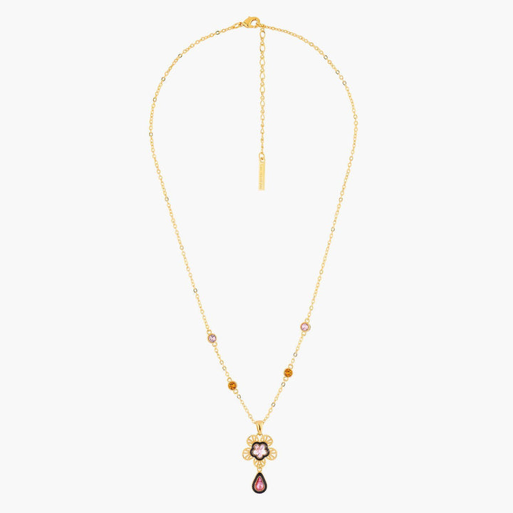Indian Flower Pendant Necklace | AMEI3021 - Les Nereides