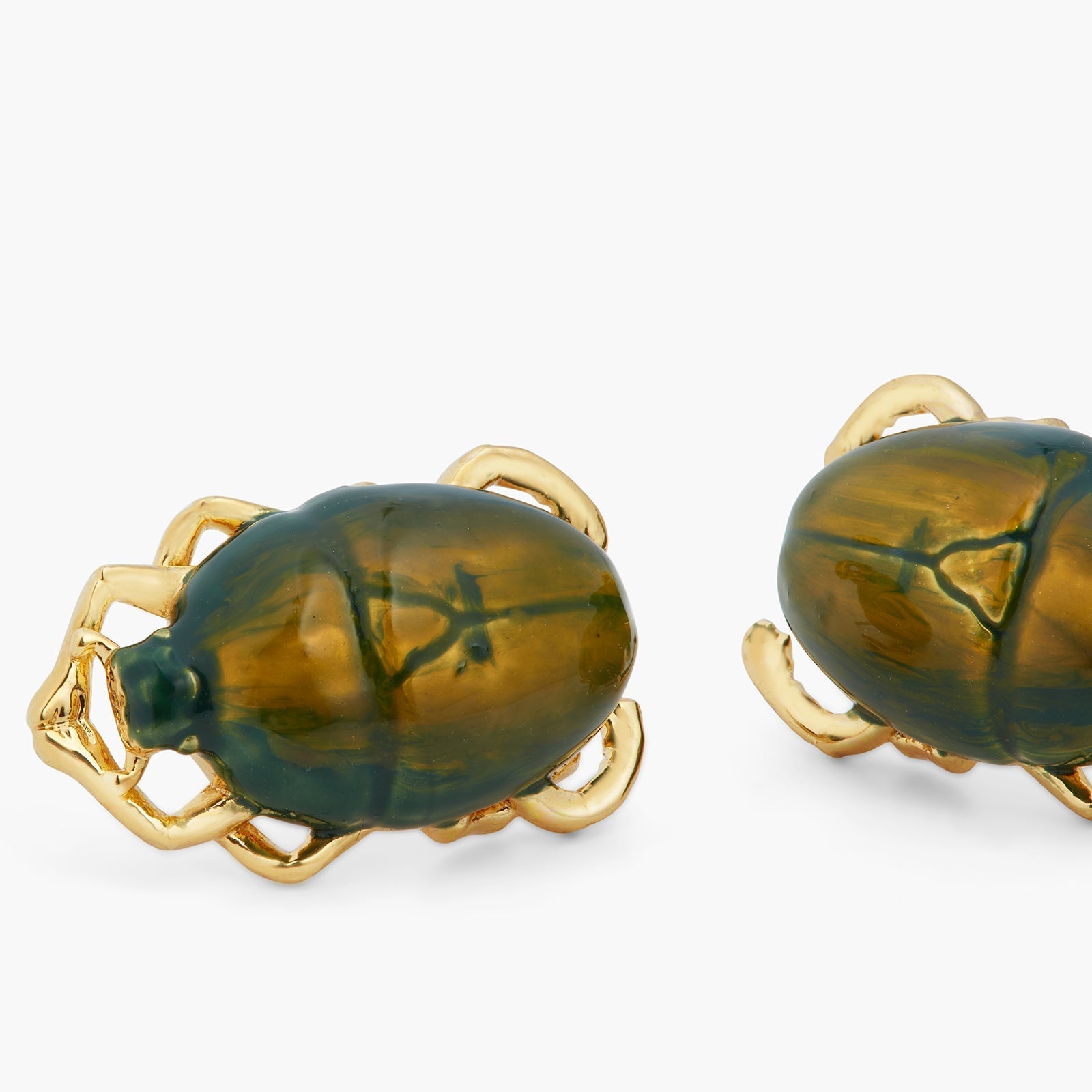 Iridescent Scarab Beetle Earrings | ASTM1121 - Les Nereides