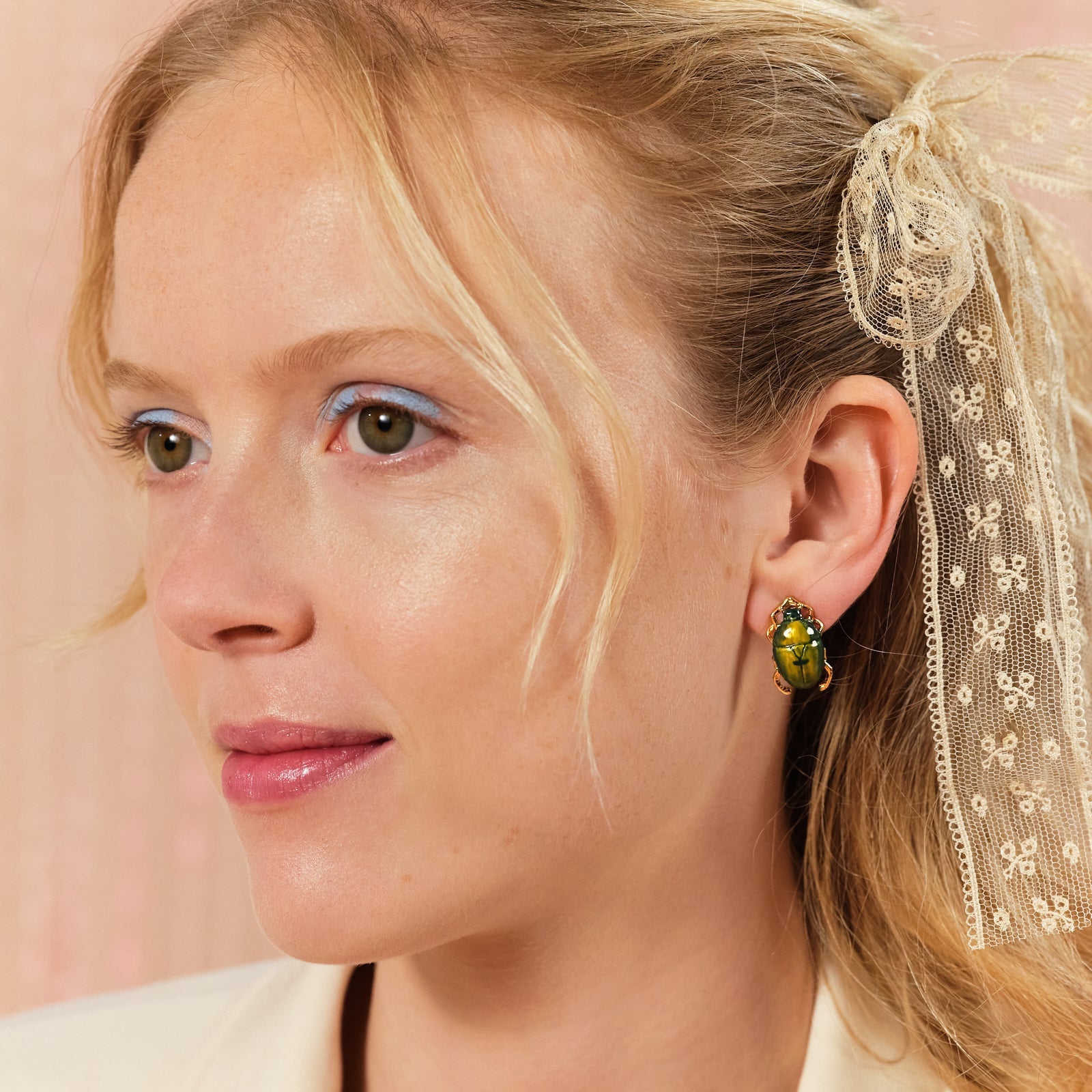 Iridescent Scarab Beetle Earrings | ASTM1121 - Les Nereides