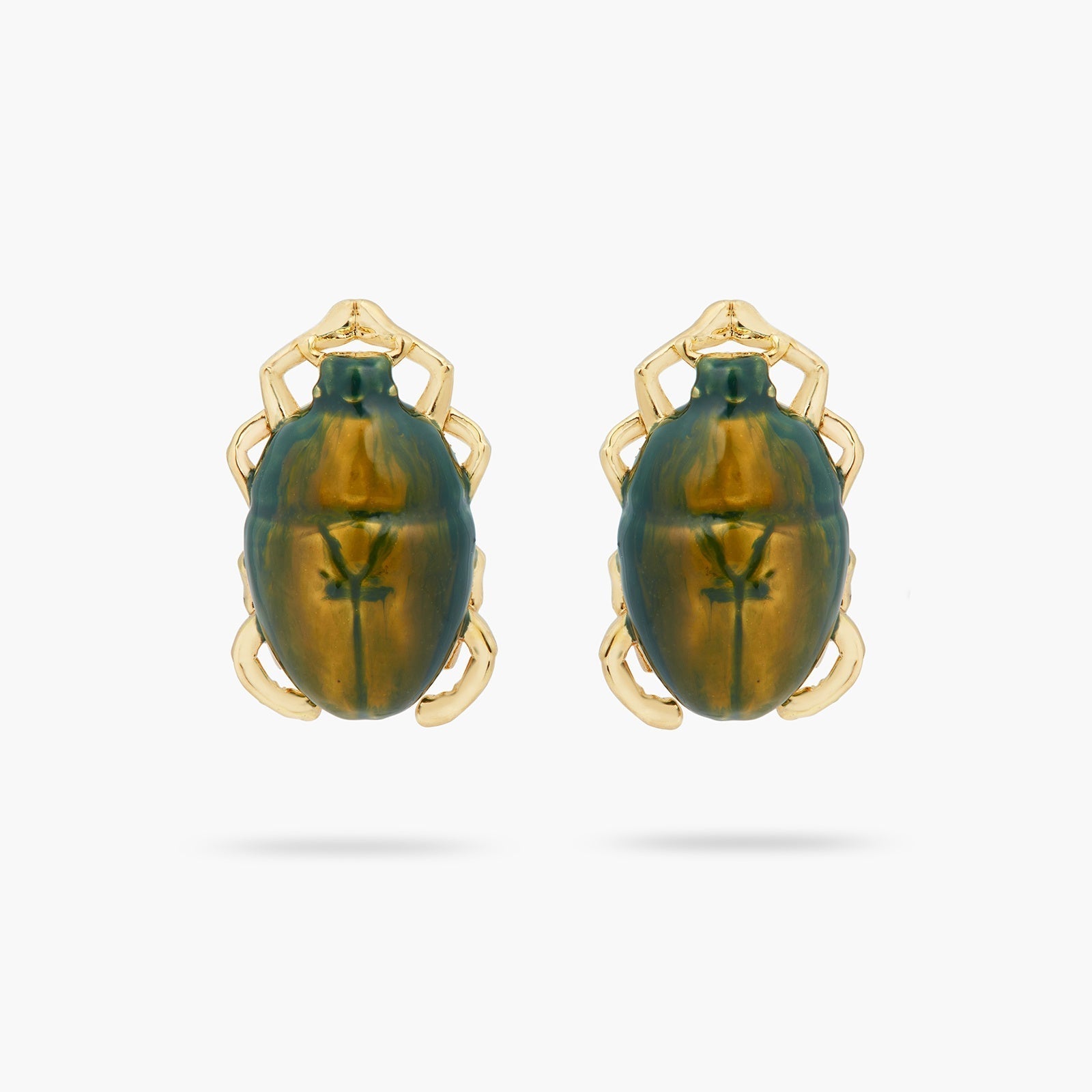 Iridescent Scarab Beetle Earrings | ASTM1121 - Les Nereides