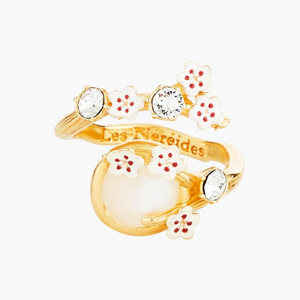 Japanese Cherry Blossom And Branches Adjustable Rings | ANHA6031 - Les Nereides
