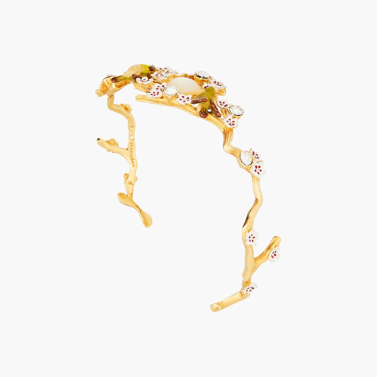 Japanese Cherry Blossom And Branches Bangle Bracelet | ANHA204/11 - Les Nereides