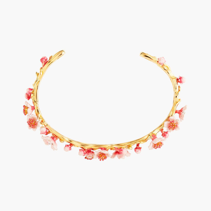 Japanese Cherry Blossom And Golden Branch Bangle Bracelet | ANHA2021 - Les Nereides