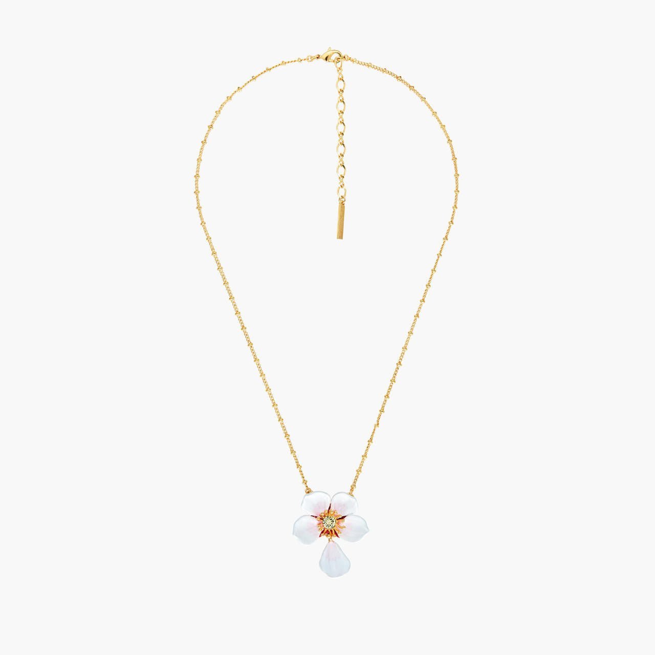 Japanese White Cherry Blossom Pendant Necklace | ANHA3091 - Les Nereides