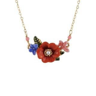 Jardin D'Hiver Japanese Quince & Violet Necklace | AEJH3051 - Les Nereides