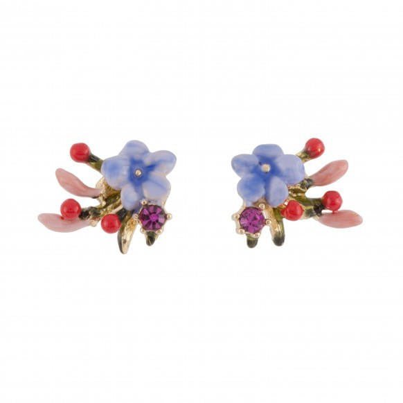 Jardin D'Hiver Violet & Red Berries Earrings | AEJH112T/1 - Les Nereides