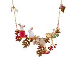 Jardin Imaginaire Rabbits On Gooseberry Branches Necklace | ACJI3021 - Les Nereides