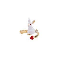 Jardin Imaginaire White Rabbit & Heart Rings | ACJI6061 - Les Nereides