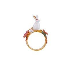 Jardin Imaginaire White Rabbit On Branches Rings | ACJI601/11 - Les Nereides