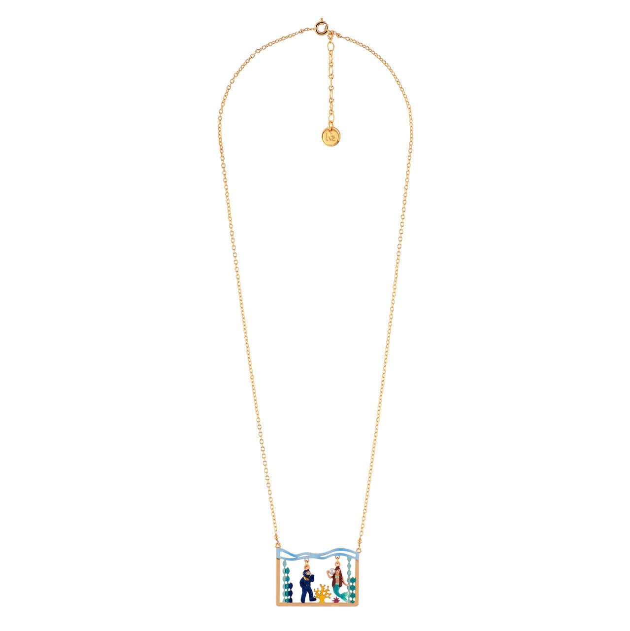 Je Suis Une Sirène Mermaid & Scuba Diver With Submarine Necklace | AFJS3011 - Les Nereides